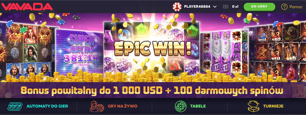 Baner bonusu powitalnego w Vavada Casino